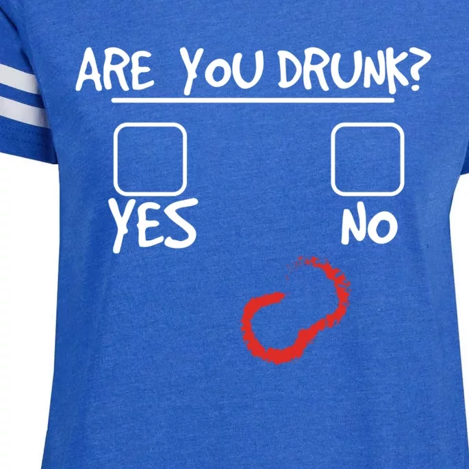 Are You Drunk? Yes Or No Funny Drunk Question Ing Gift Enza Ladies Jersey Football T-Shirt