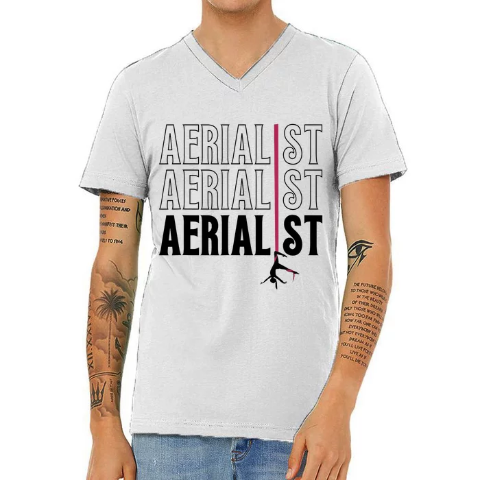 AERIALIST Yogi Dancer Aerial Hoop Lover V-Neck T-Shirt