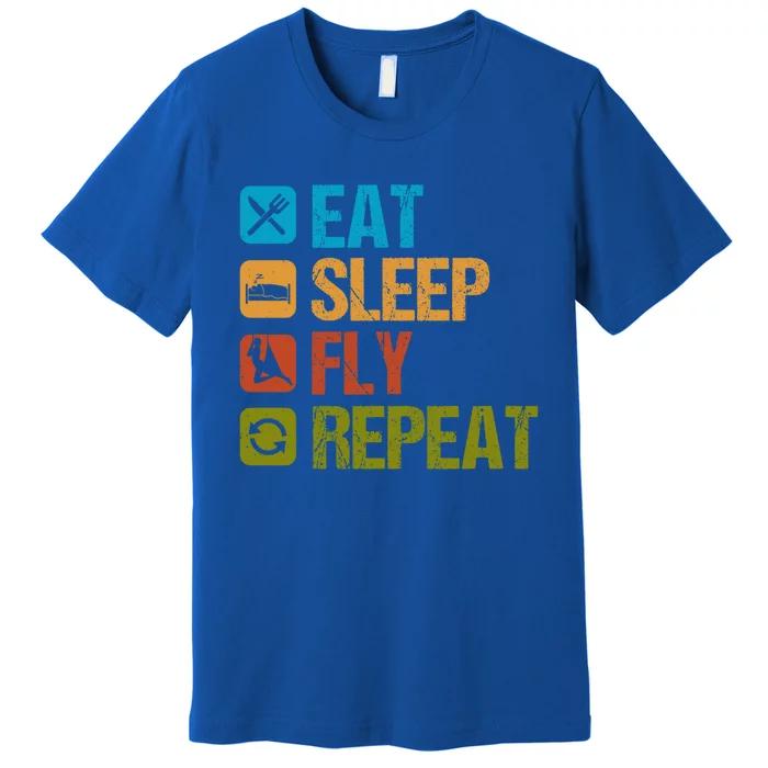 Aerial Yoga Eat Sleep Repeat Aerialist Trapeze Artist Cool Gift Premium T-Shirt