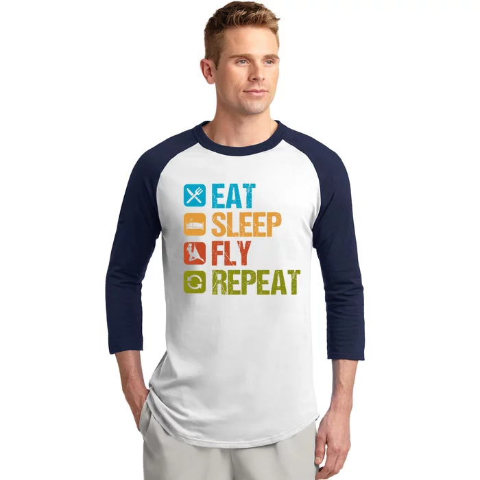 Aerial Yoga Eat Sleep Repeat Aerialist Trapeze Artist Cool Gift Baseball Sleeve Shirt