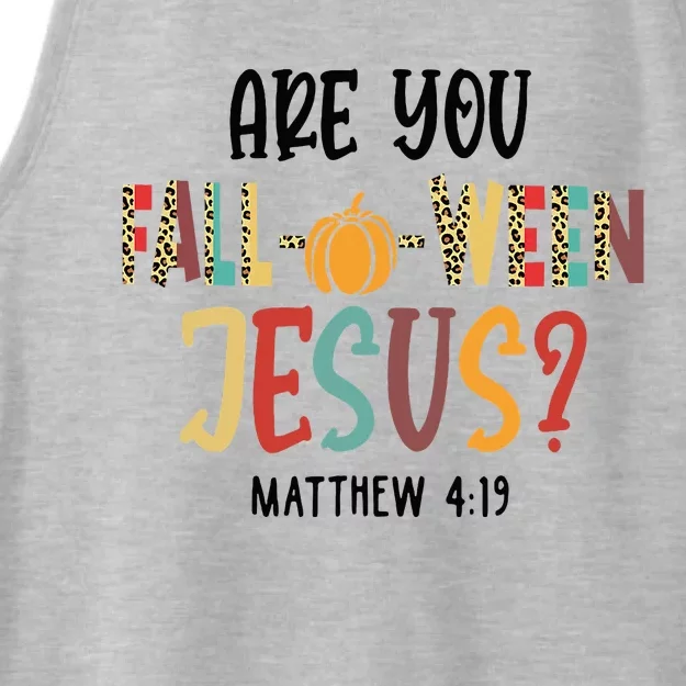 Are You FallOWeen Jesus Funny Pumpkin Christian Halloween Ladies Tri-Blend Wicking Tank