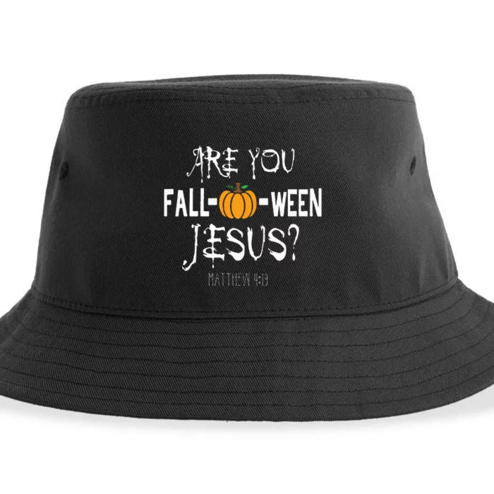 Are You Fall O Ween Jesus Matthew Halloween Christian Faith Sustainable Bucket Hat