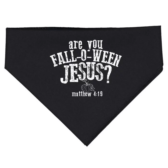 Are You FallOWeen Jesus Funny Pumpkin Christian Halloween USA-Made Doggie Bandana