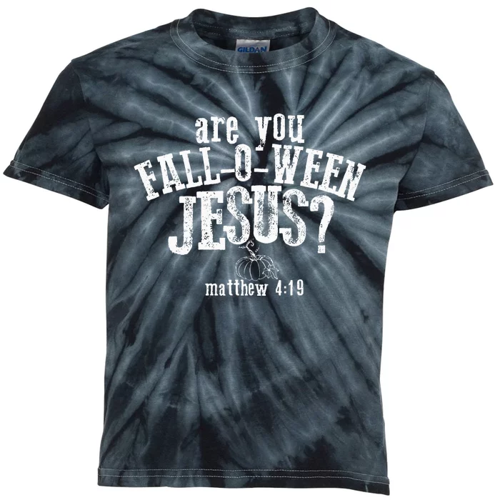 Are You FallOWeen Jesus Funny Pumpkin Christian Halloween Kids Tie-Dye T-Shirt