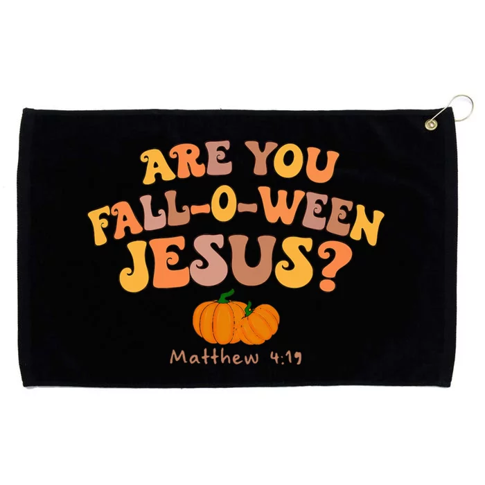 Are You Falloween Jesus Matthew Christian Faith Halloween Grommeted Golf Towel