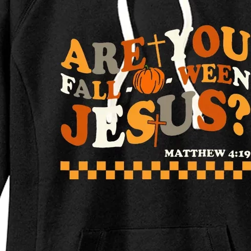 Are You Falloween Jesus Christian Halloween Pumpkin Women's Fleece Hoodie