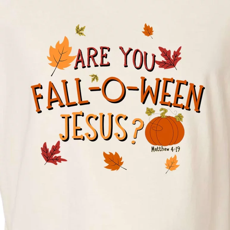 Are You Fall O Ween Jesus Christian Fall Halloween Garment-Dyed Women's Muscle Tee