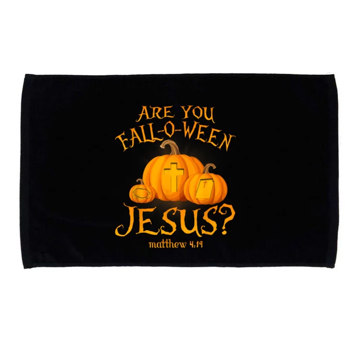 Are You Falloween Jesus Christian Halloween Pumpkin Microfiber Hand Towel