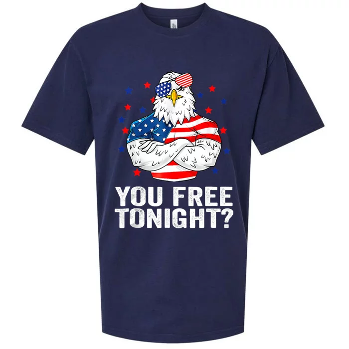 Are You Free Tonight 4th Of July Independence Day Bald Eagle Sueded Cloud Jersey T-Shirt