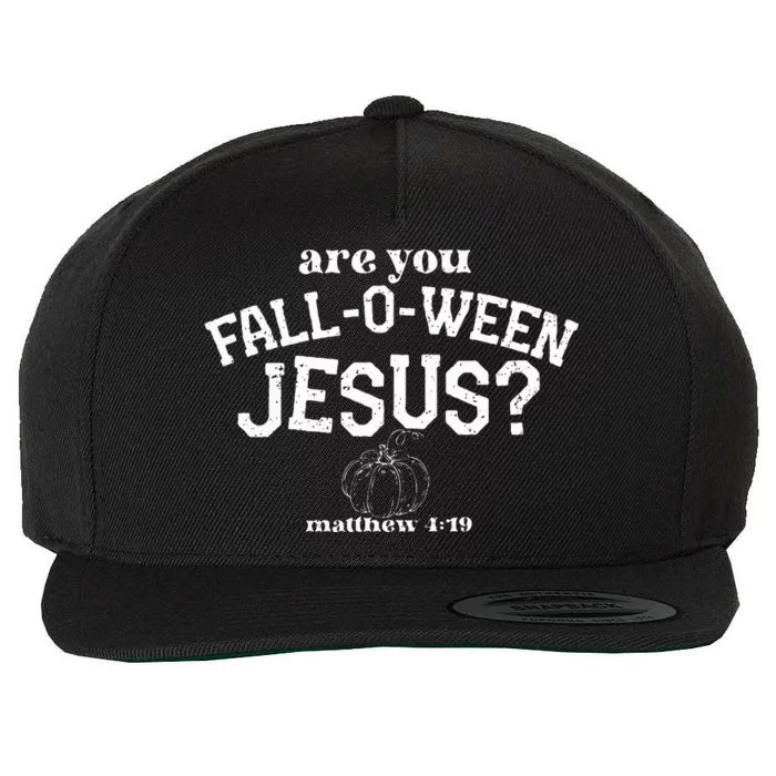 Are You Fall O Ween Jesus Retro Pumpkins Christian Halloween Wool Snapback Cap