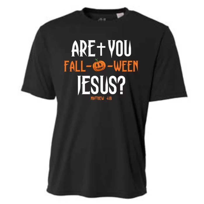 Are You Falloween Jesus Pumpkin Cute Christian Halloween Meaningful Gift Cooling Performance Crew T-Shirt