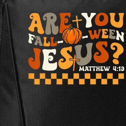 Are You Fall O Ween Jesus Pumpkin Halloween Groovy City Backpack