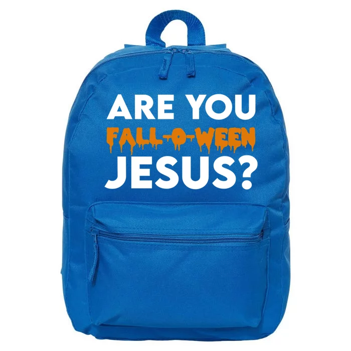 Are You Falloween Jesus Cute Christian Halloween Meaningful Gift 16 in Basic Backpack