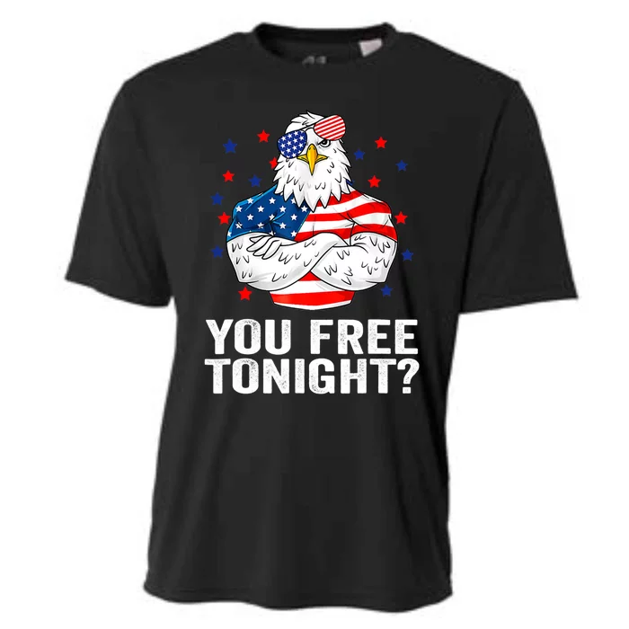 Are You Free Tonight 4th Of July Independence Day Bald Eagle Gift Cooling Performance Crew T-Shirt