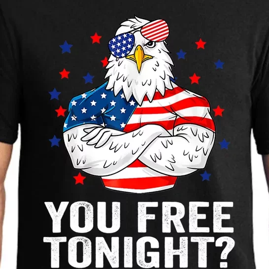 Are You Free Tonight 4th Of July Independence Day Bald Eagle Gift Pajama Set