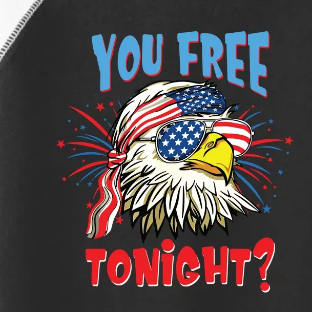 Are You Free Tonight 4th Of July American Bald Eagle Toddler Fine Jersey T-Shirt