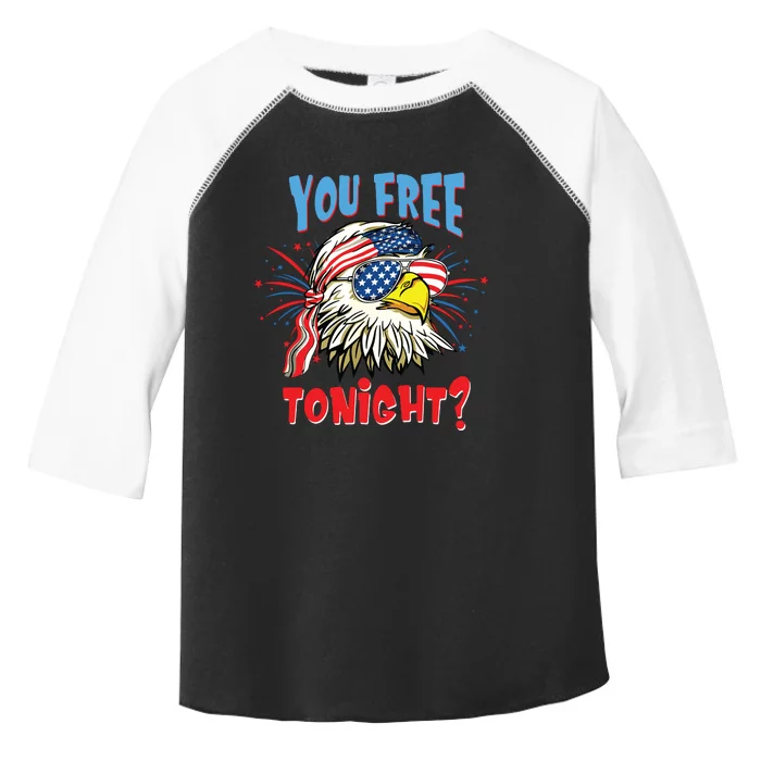 Are You Free Tonight 4th Of July American Bald Eagle Toddler Fine Jersey T-Shirt