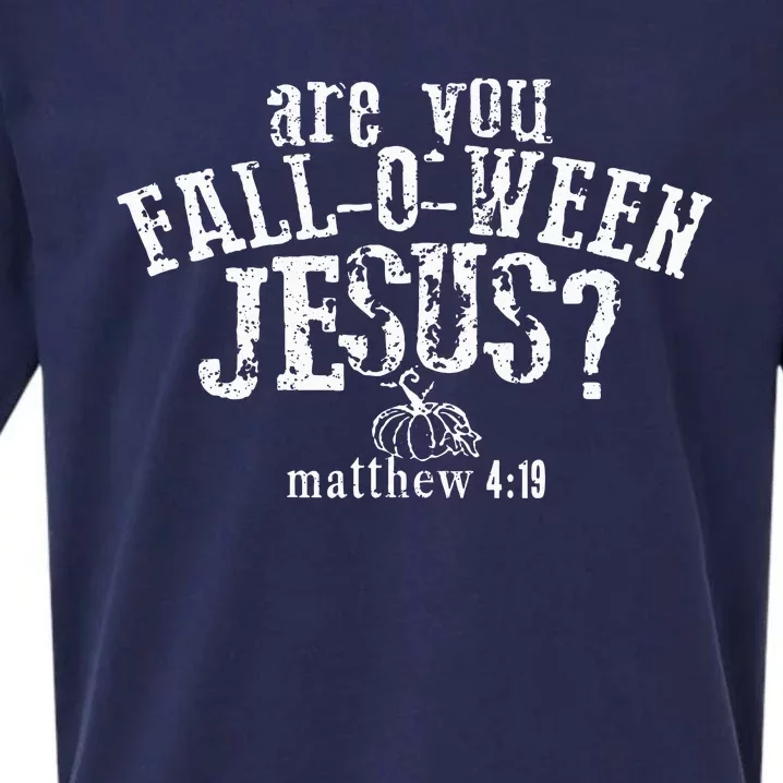 Are You Falloween Jesus Sueded Cloud Jersey T-Shirt