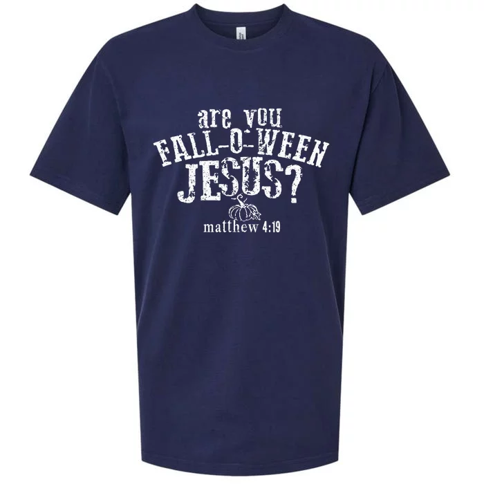 Are You Falloween Jesus Sueded Cloud Jersey T-Shirt