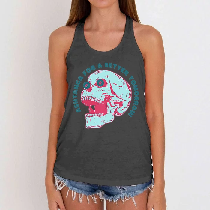 Ashtanga Yoga For A Better Tomorrow Women's Knotted Racerback Tank