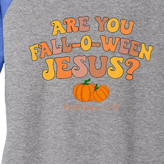 Are you Falloween Jesus Matthew Christian Faith Halloween Women's Tri-Blend 3/4-Sleeve Raglan Shirt