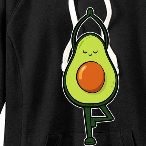 Avocado Yoga Fruit Tree Fitness Stressgiftrelief Exercise Gift Women's Fleece Hoodie