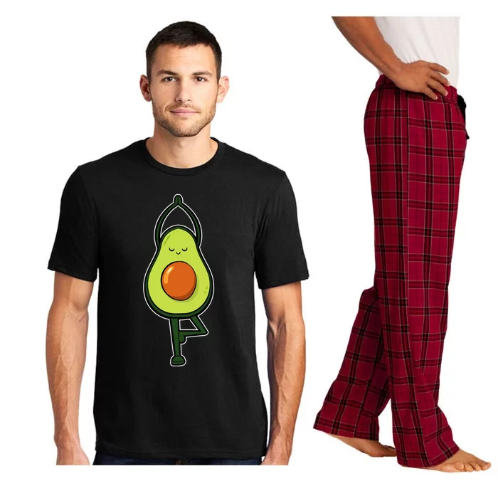 Avocado Yoga Fruit Tree Fitness Stressgiftrelief Exercise Gift Pajama Set