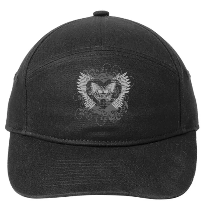 Aesthetic Y2k Fairy Wings Heart Alt Butterfly Grunge 7-Panel Snapback Hat