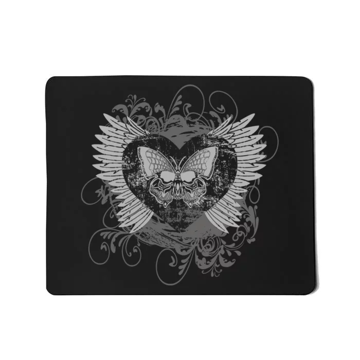 Aesthetic Y2k Fairy Wings Heart Alt Butterfly Grunge Mousepad