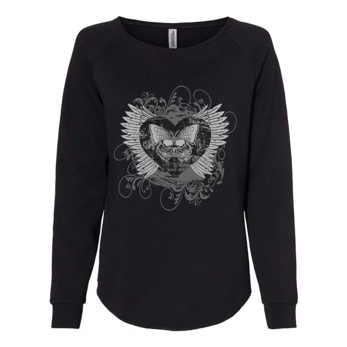 Aesthetic Y2k Fairy Wings Heart Alt Butterfly Grunge Womens California Wash Sweatshirt