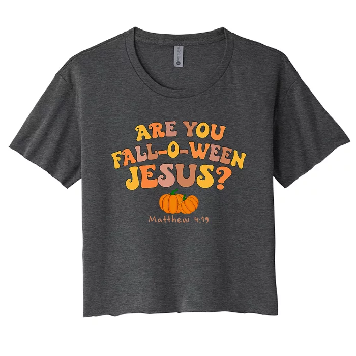 Are you Falloween Jesus Matthew Christian Faith Halloween Women's Crop Top Tee