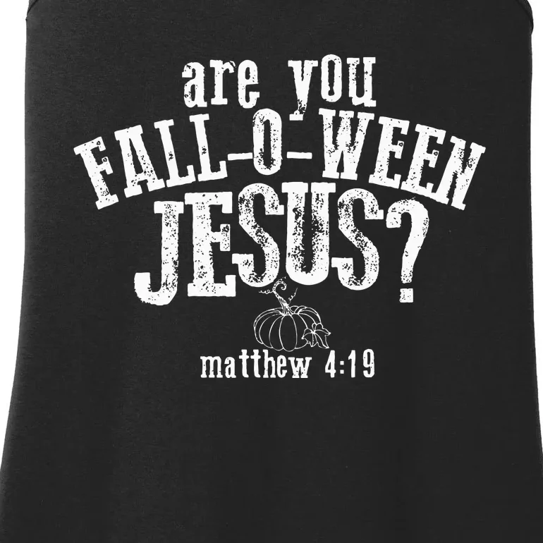 Are You FallOWeen Jesus Funny Pumpkin Christian Halloween Ladies Essential Tank