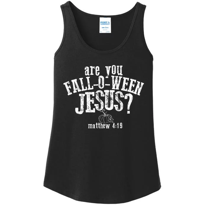 Are You FallOWeen Jesus Funny Pumpkin Christian Halloween Ladies Essential Tank