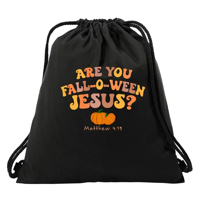 Are You Falloween Jesus Matthew Christian Faith Halloween Drawstring Bag