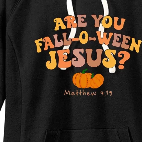 Are You Falloween Jesus Matthew Christian Faith Halloween Women's Fleece Hoodie