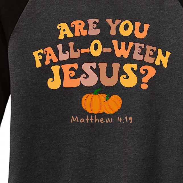 Are You Falloween Jesus Matthew Christian Faith Halloween Women's Tri-Blend 3/4-Sleeve Raglan Shirt