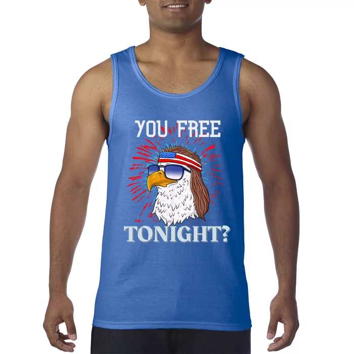 Are You Free Tonight 4th Of July Retro American Bald Eagle Gift Tank Top