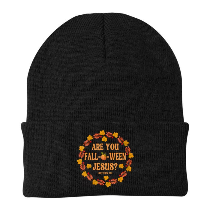 Are You Fall O Ween Jesus Matthew Faith Christian Halloween Knit Cap Winter Beanie