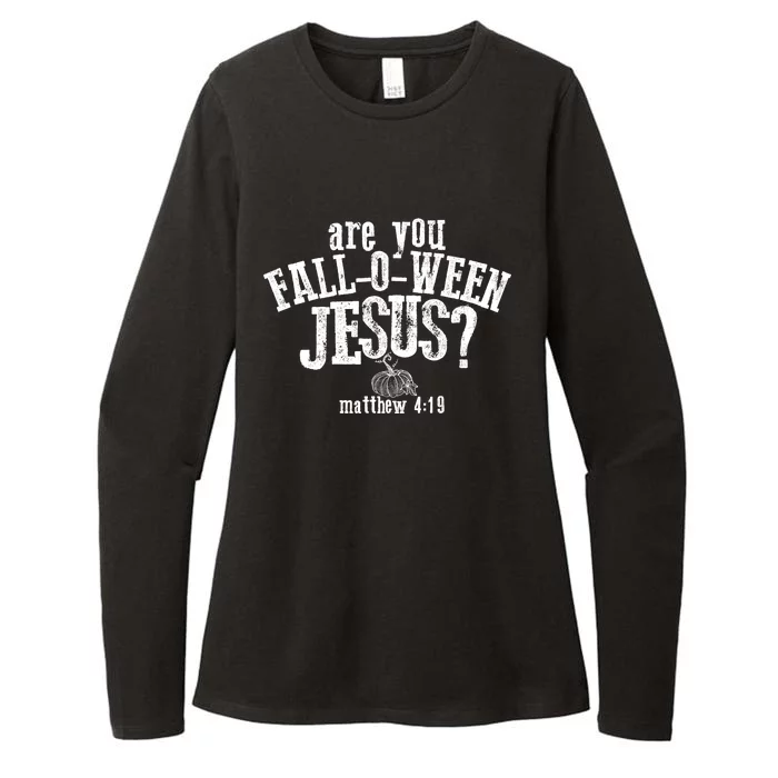 Are You Fall O Ween Jesus Funny Pumpkin Christian Halloween Womens CVC Long Sleeve Shirt