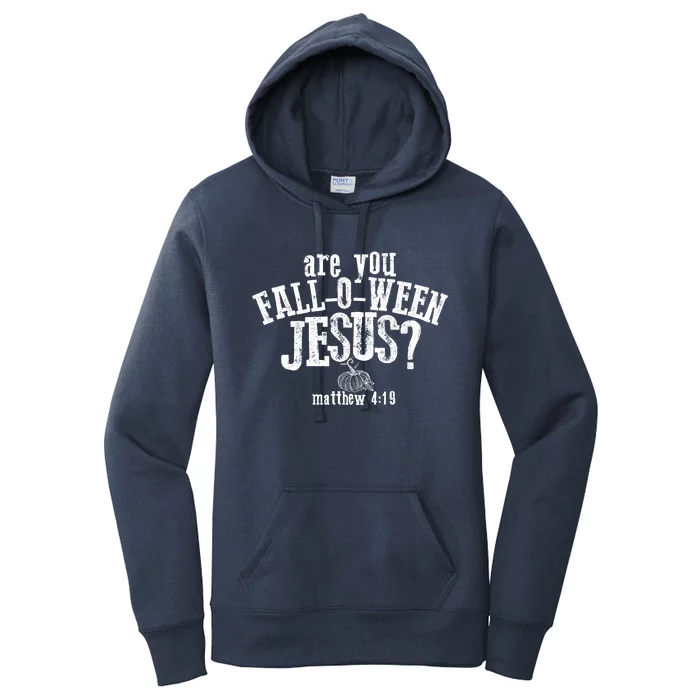 Are You Fall O Ween Jesus Funny Pumpkin Christian Halloween Women's Pullover Hoodie