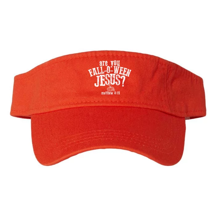 Are You Fall O Ween Jesus Funny Pumpkin Christian Halloween Valucap Bio-Washed Visor