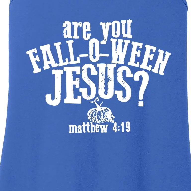 Are You Falloween Jesus Halloween Falloween Jesus Pumpkin Cute Gift Ladies Essential Tank