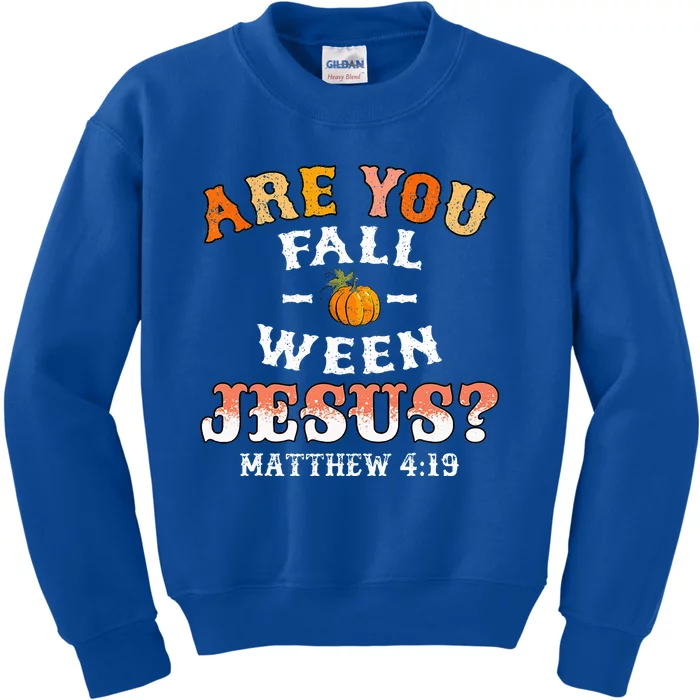 Are You Falloween Jesus Matthew Christian Faith Halloween Kids Sweatshirt