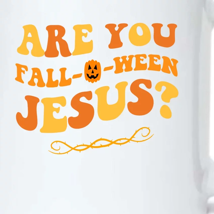 Are You Falloween Jesus? Cute Funny Halloween Fall Black Color Changing Mug