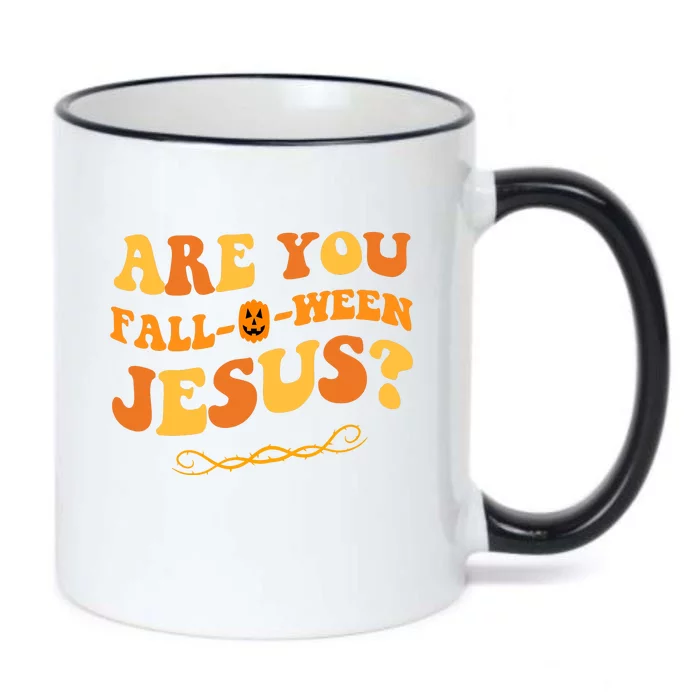 Are You Falloween Jesus? Cute Funny Halloween Fall Black Color Changing Mug