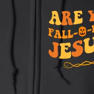 Are You Falloween Jesus? Cute Funny Halloween Fall Full Zip Hoodie