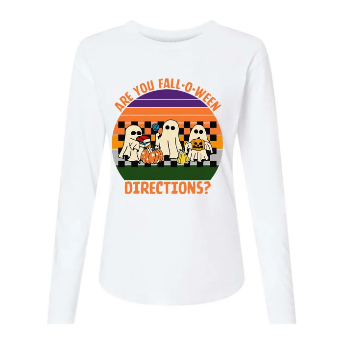 Are You FallOWeen Directions Womens Cotton Relaxed Long Sleeve T-Shirt