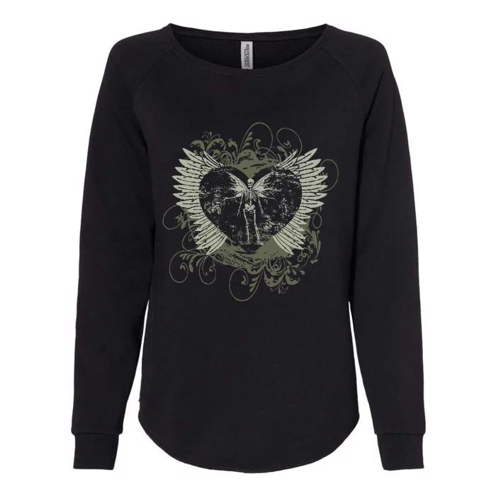 A.esthetic Y.2k f.airy w.ings skeleton alt g.runge Womens California Wash Sweatshirt