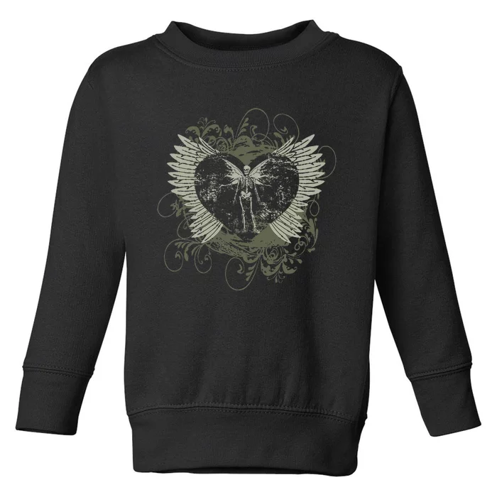 A.esthetic Y.2k f.airy w.ings skeleton alt g.runge Toddler Sweatshirt