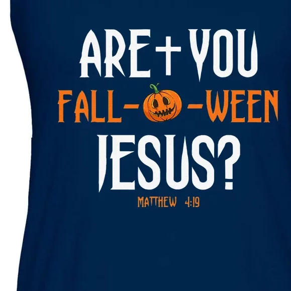 Are You FallOWeen Jesus Pumpkin Cute Christian Halloween Ladies Essential Flowy Tank